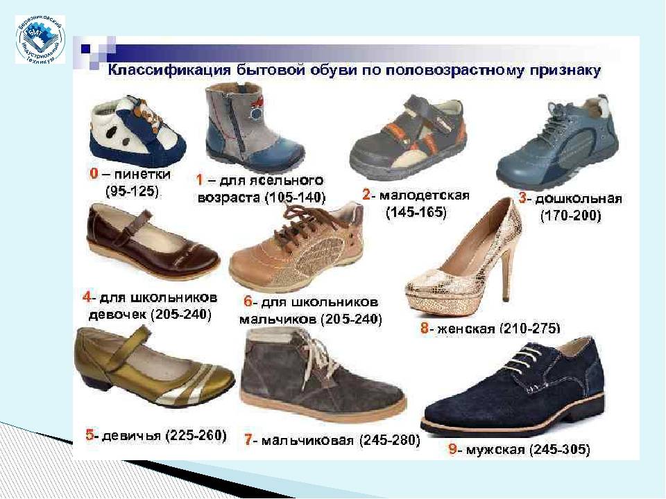 Классификация мужской обуви по видам фото