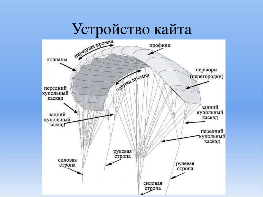 Устройство параплана схема