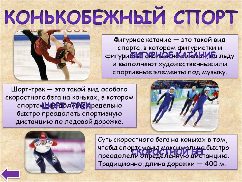 Конькобежный спорт - специальные выражения и термины