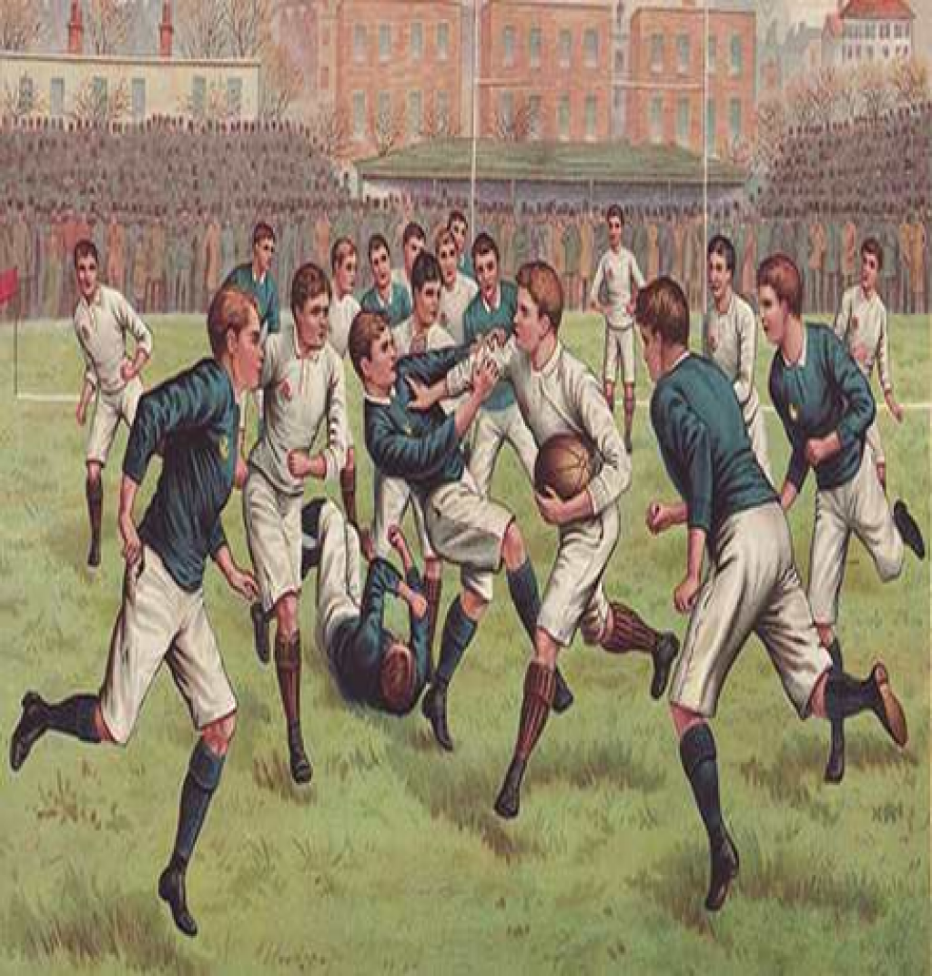 Возникновения игры футбол. Регби Англия 19 век. Уильям хоппер регби. Регби в Великобритании в 19 веке. Регби 1823.