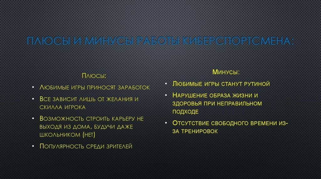 Плюсы и минусы проекта