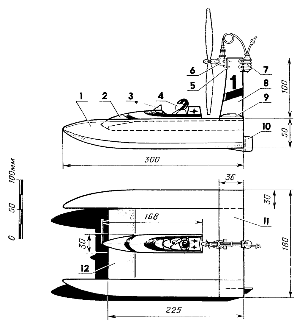 Катер на радиоуправлении своими руками чертежи