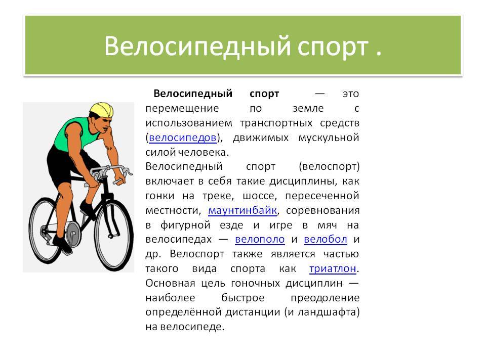 Виды спорта на велосипеде и их особенности