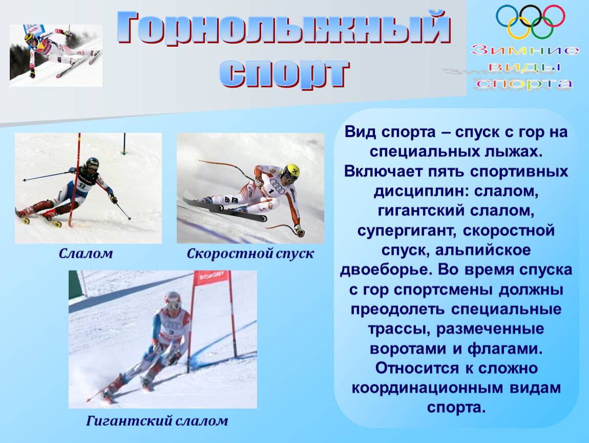 Какие виды спорта относятся к лыжному спорту. Виды спорта. Виды спорта на лыжах. Зимние Олимпийские лыжные виды спорта.