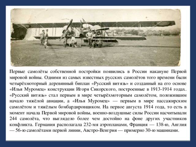 История создания самолета — история изобретений