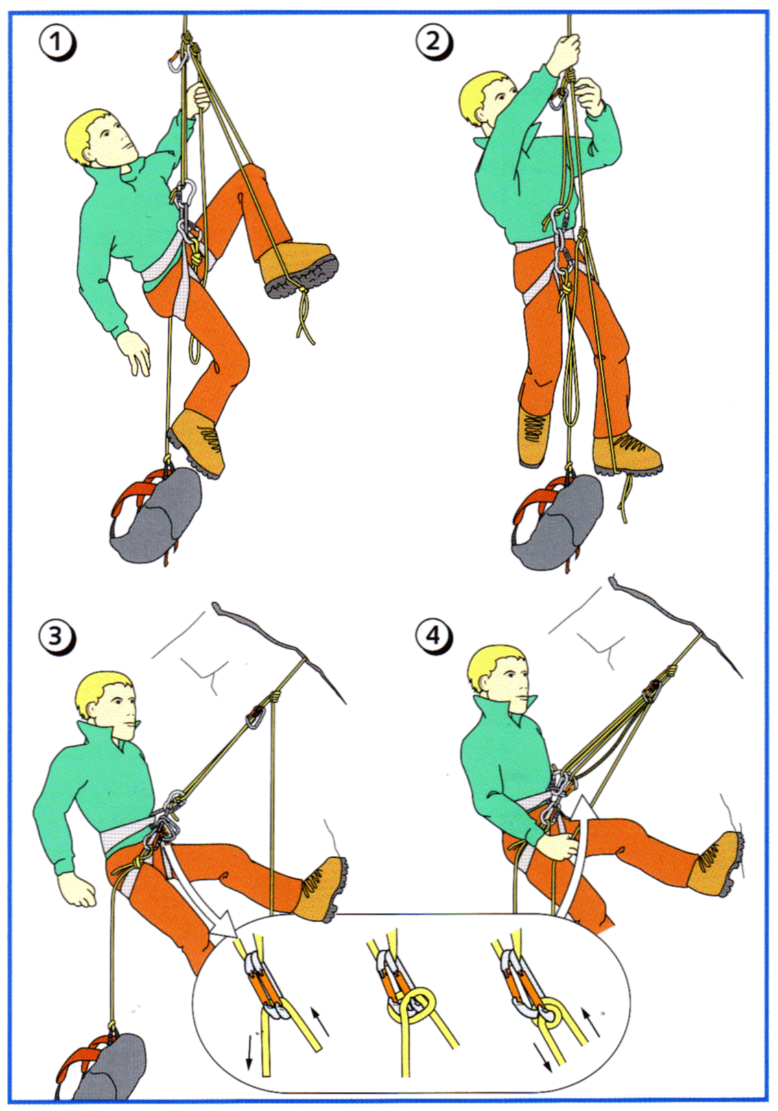 Снаряжение альпиниста спуск и подъем